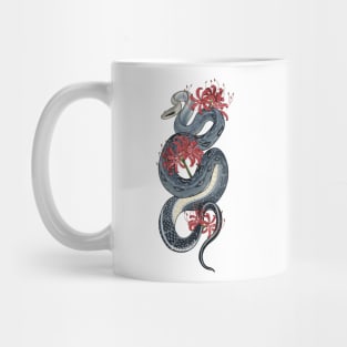 Vietnamese Blue Beauty Snake with Red Spider Lilies Mug